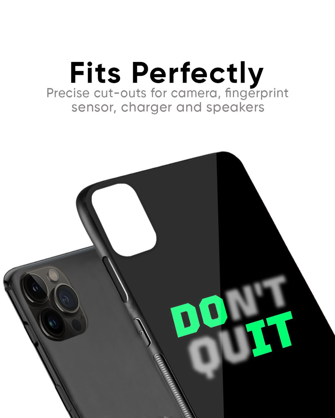 Shop Don't Quit Premium Glass Case for Apple iPhone 11 Pro Max (Shock Proof, Scratch Resistant)-Back