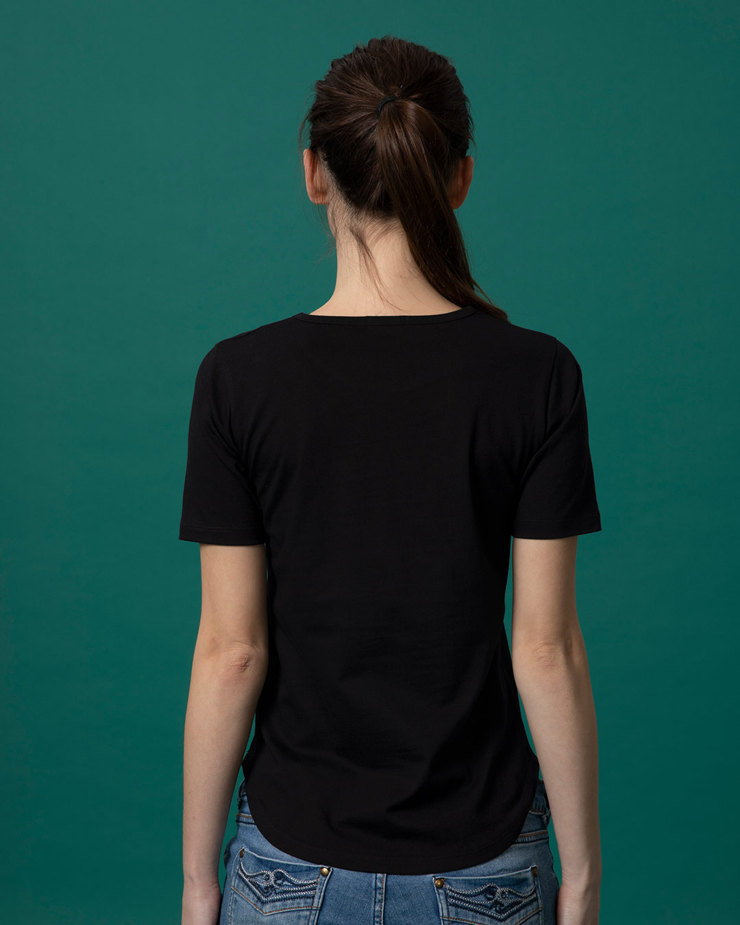 Shop Don't Want To Come Basic Round Hem T-Shirt-Back