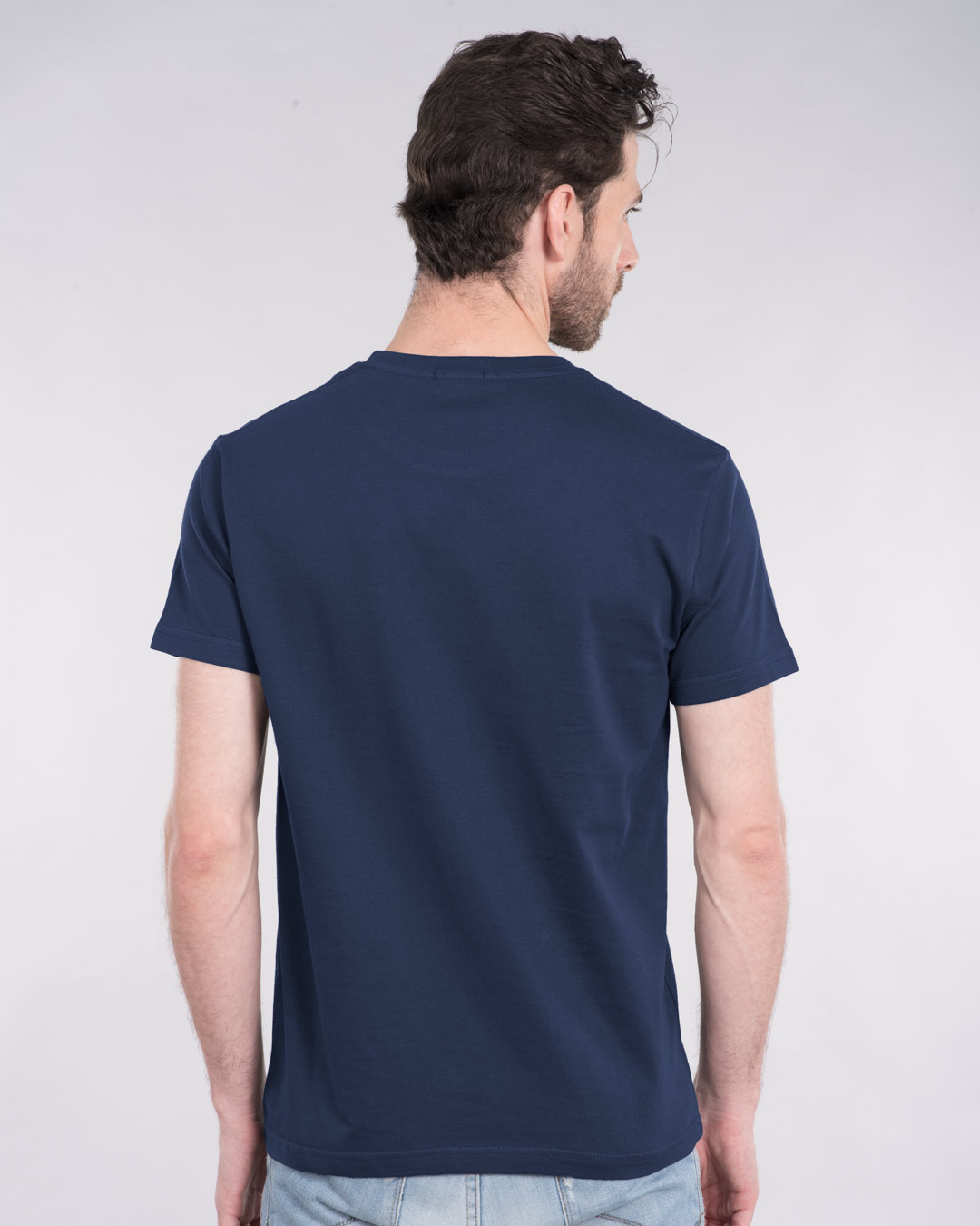 Shop Donald Block Half Sleeve T-Shirt (DL)-Back