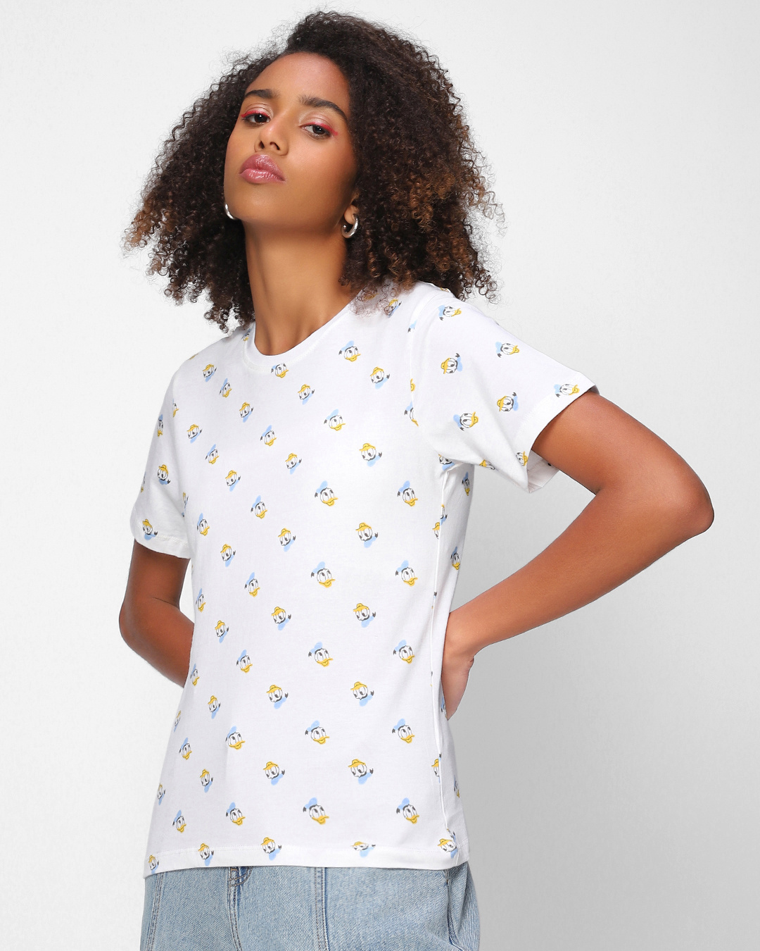 Shop Donald Duck (DL) Half Sleeve AOP T-Shirt-Back