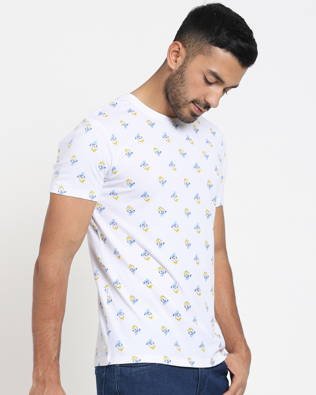 Shop Donald Duck (DL) Half Sleeves AOP T-Shirt-Back