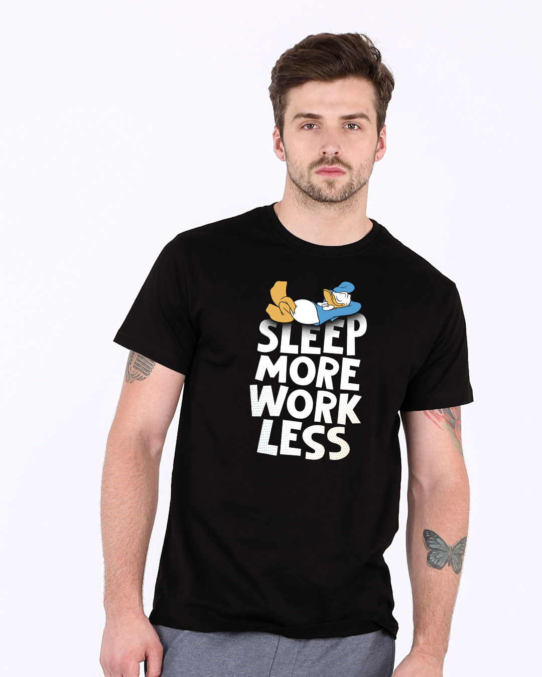 Shop Donald Sleep More Half Sleeve T-Shirt ( DL)-Back