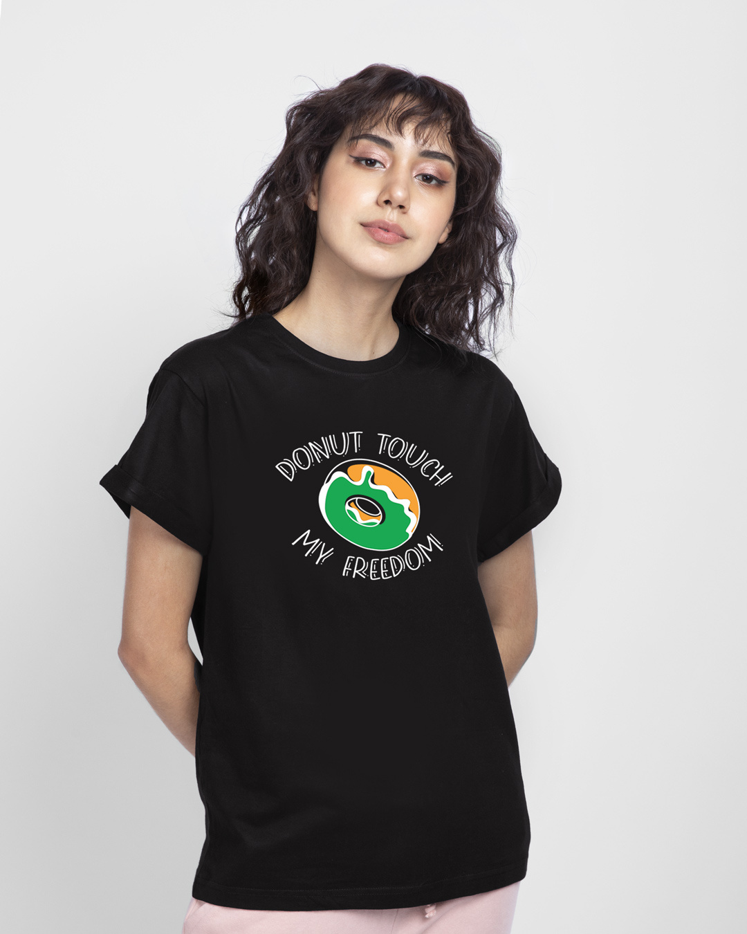 Shop Donut Touch Women's Boyfriend T-shirt-Back