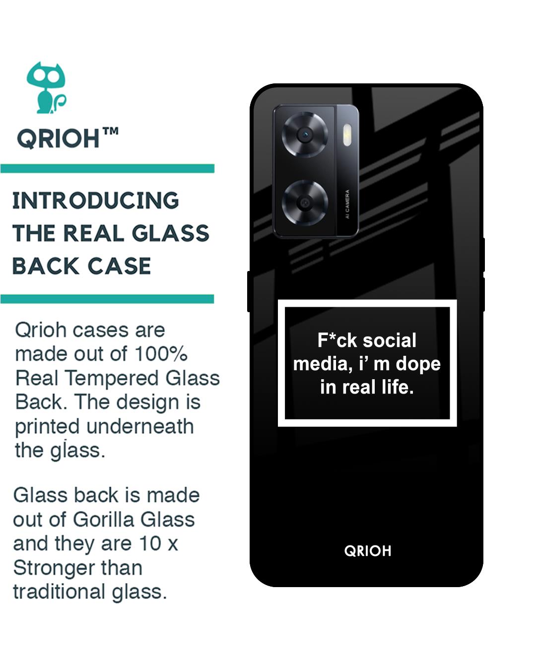 Shop Dope In Life Typography Premium Glass Case for OPPO A77s (Shock Proof,Scratch Resistant)-Back
