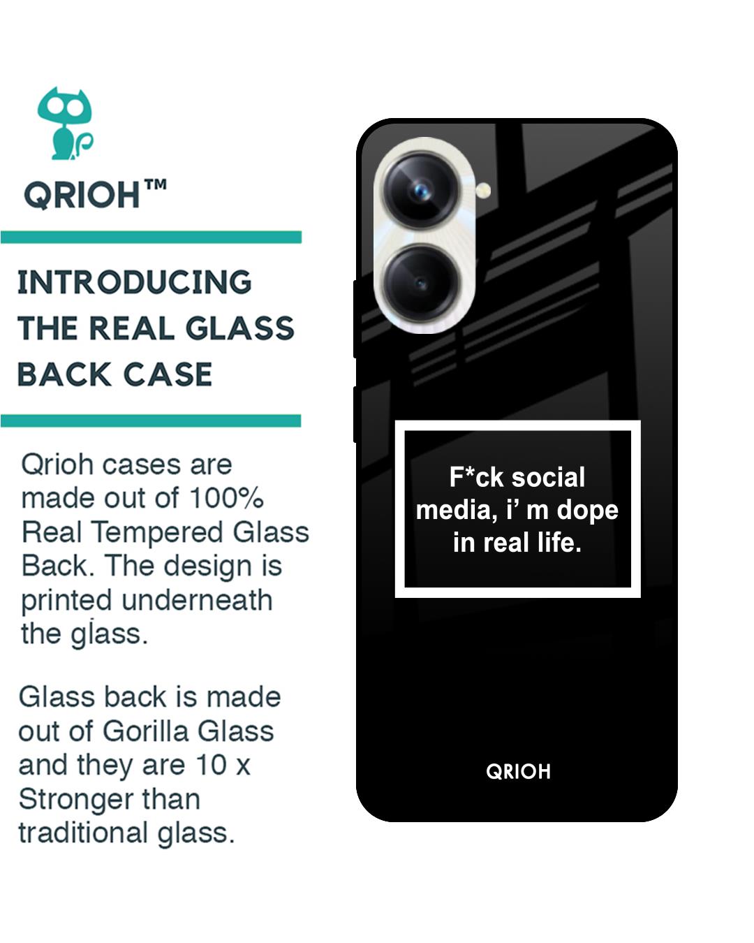 Shop Dope In Life Typography Premium Glass Case for Realme 10 Pro 5G (Shock Proof,Scratch Resistant)-Back