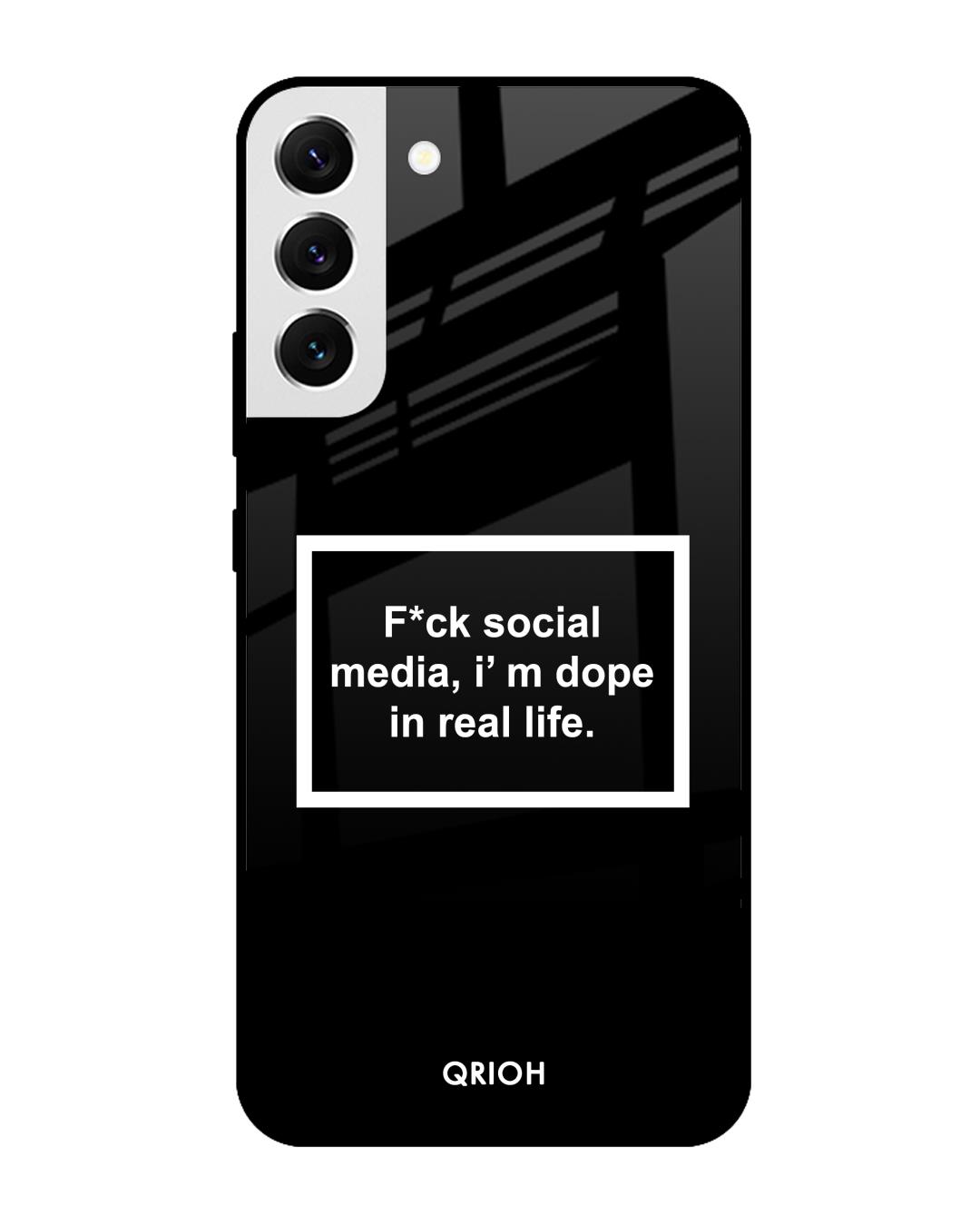 Shop Dope In Life Typography Premium Glass Cover For  S22 5G(Impact Resistant, Matte Finish)-Back
