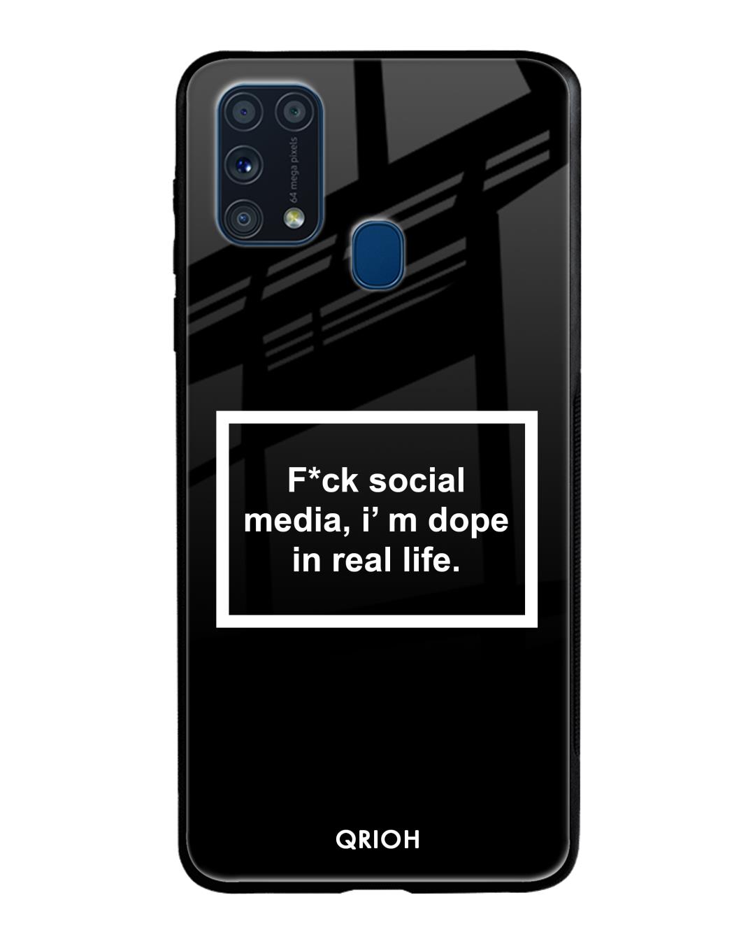 Shop Dope In Life Typography Premium Glass Cover For Samsung Galaxy M31 Prime(Impact Resistant-Back