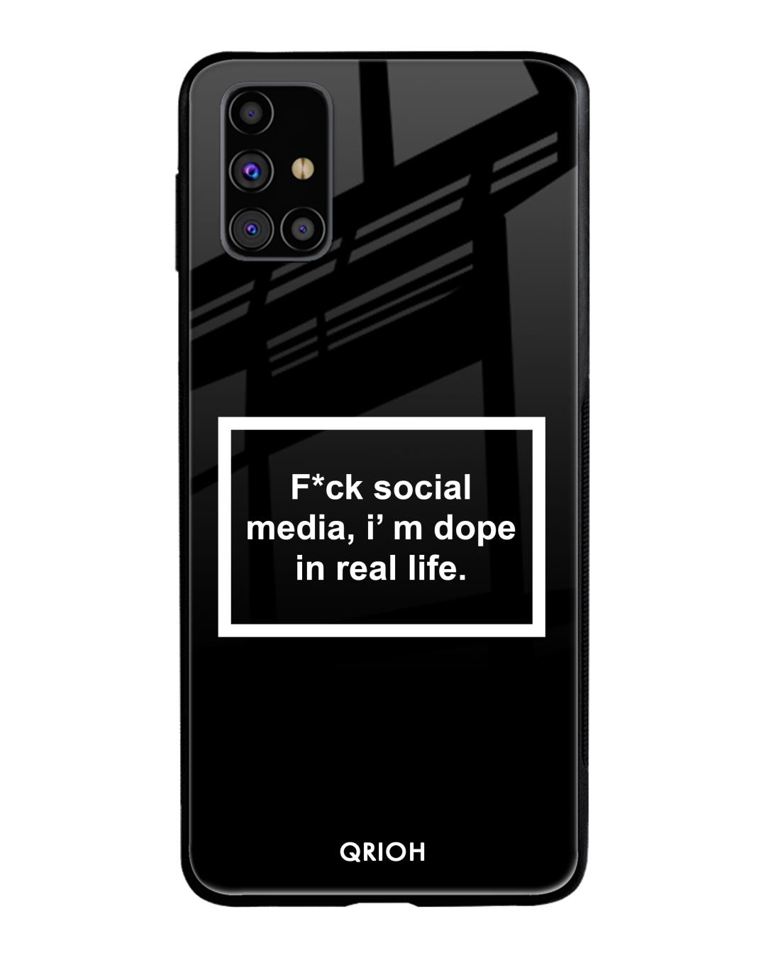 Shop Dope In Life Typography Premium Glass Cover For Samsung Galaxy M31s(Impact Resistant, Matte Finish)-Back