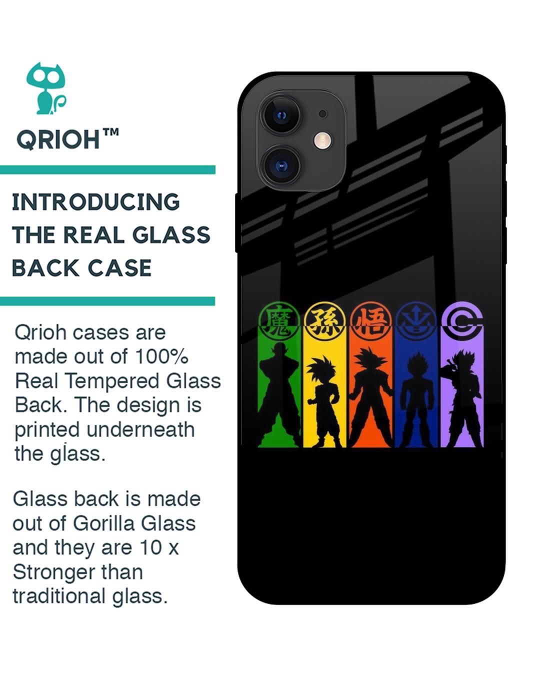 Shop Dragon Ball Z Silhouette Premium Glass Case for Apple iPhone 12 Mini(Shock Proof,Scratch Resistant)-Back