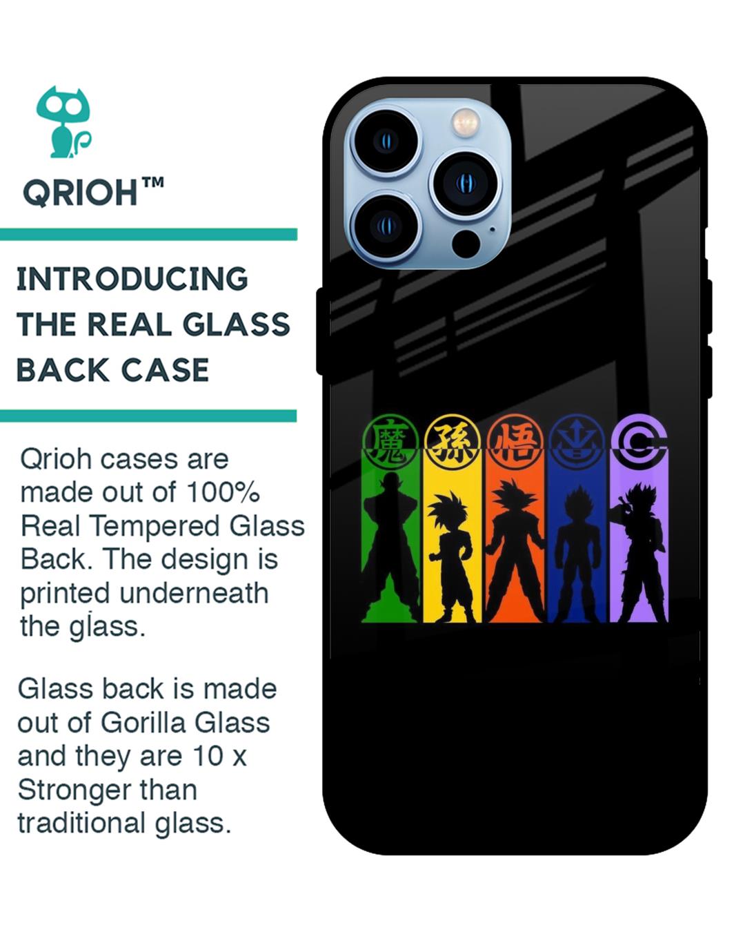 Shop DragonBall Z Silhouette Premium Glass Case for Apple iPhone 13Pro Max(Shock Proof,Scratch Resistant)-Back