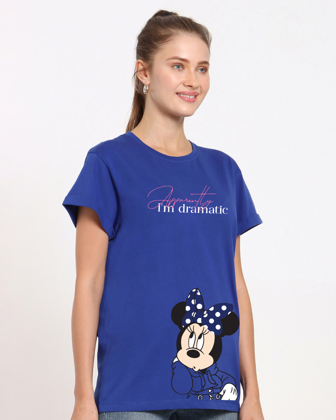 Shop Dramatic Minnie Boyfriend T-Shirt-Back