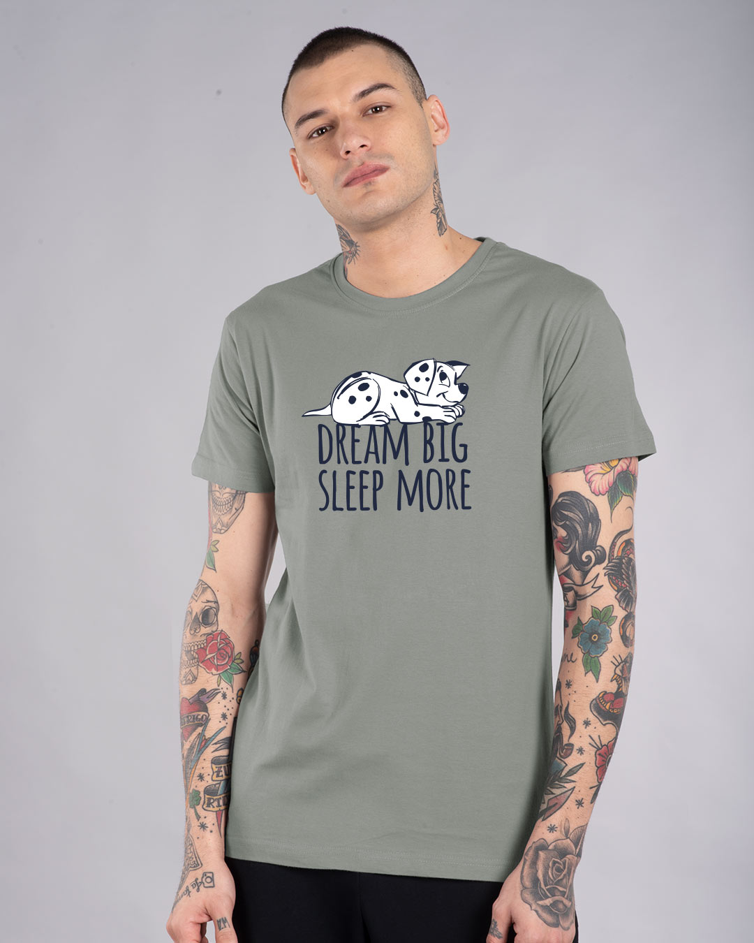 Shop Dream Big Dalmatian Half Sleeve T-Shirt (DL)-Back