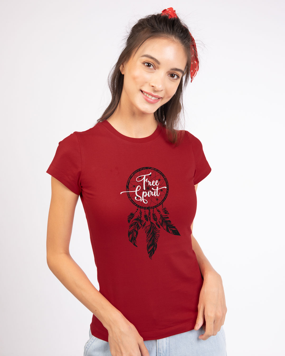 Shop Dreamcatcher Free Spirit Half Sleeve T-Shirt-Back