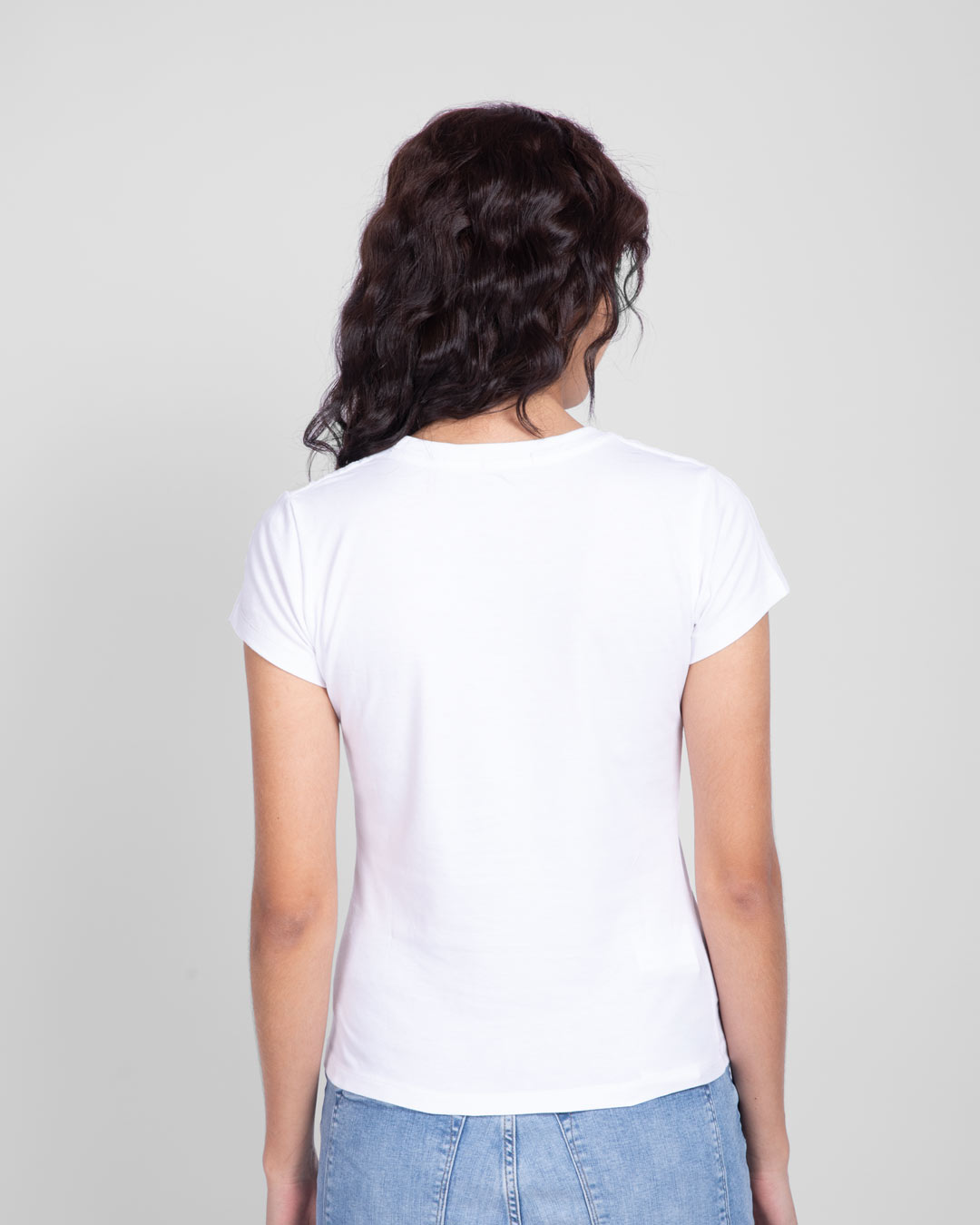 Shop Dreamer Shine Gold Half Sleeve T-Shirt White-Back