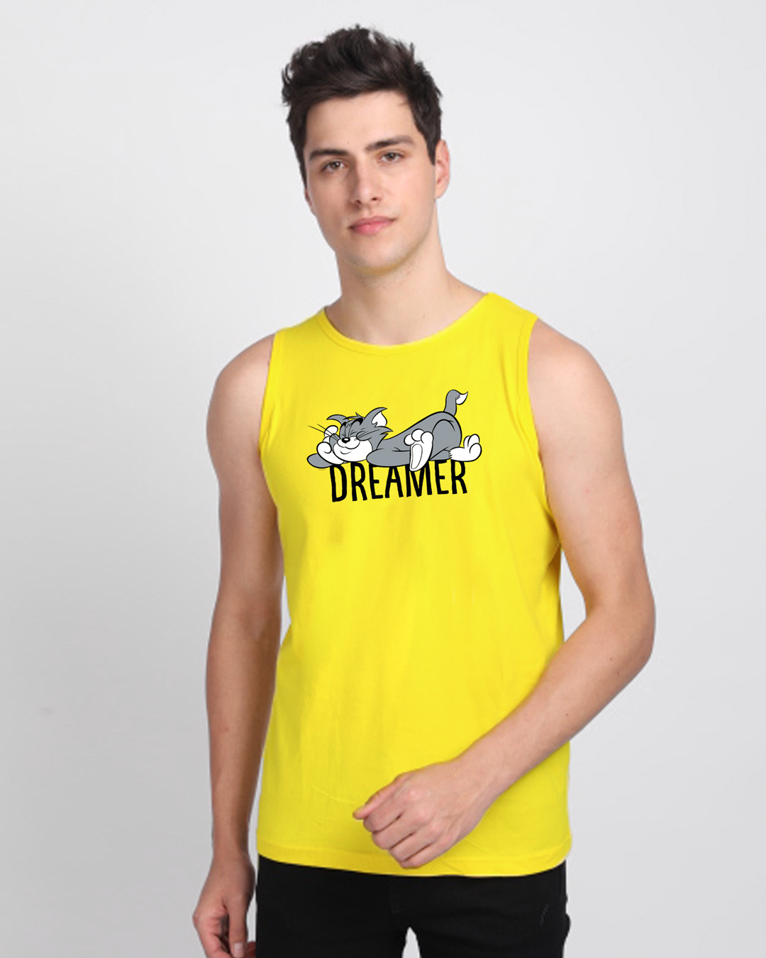 Buy Dreamer Tom Vest (TJL) for Men yellow Online at Bewakoof