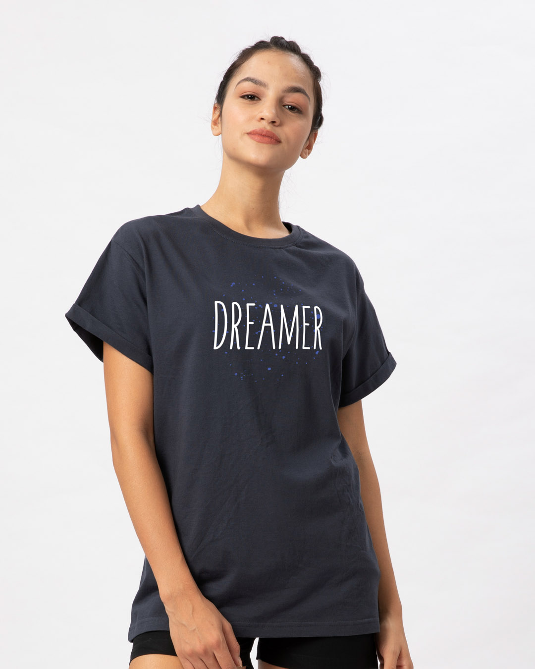 Shop Dreamer Typo Boyfriend T-Shirt-Back