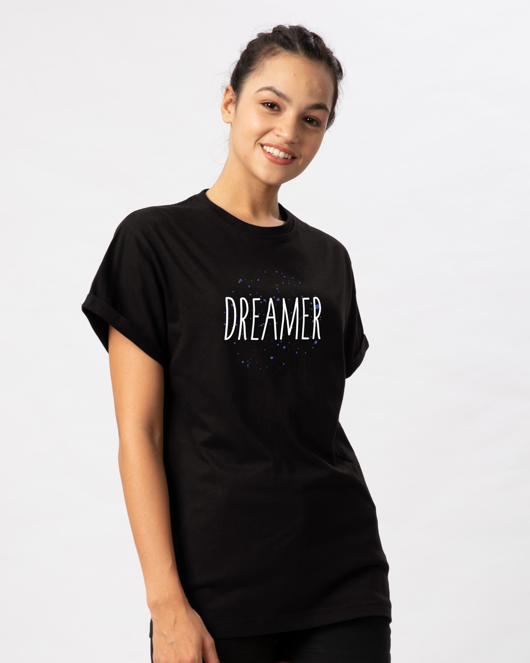 Shop Dreamer Typo Boyfriend T-Shirt-Back