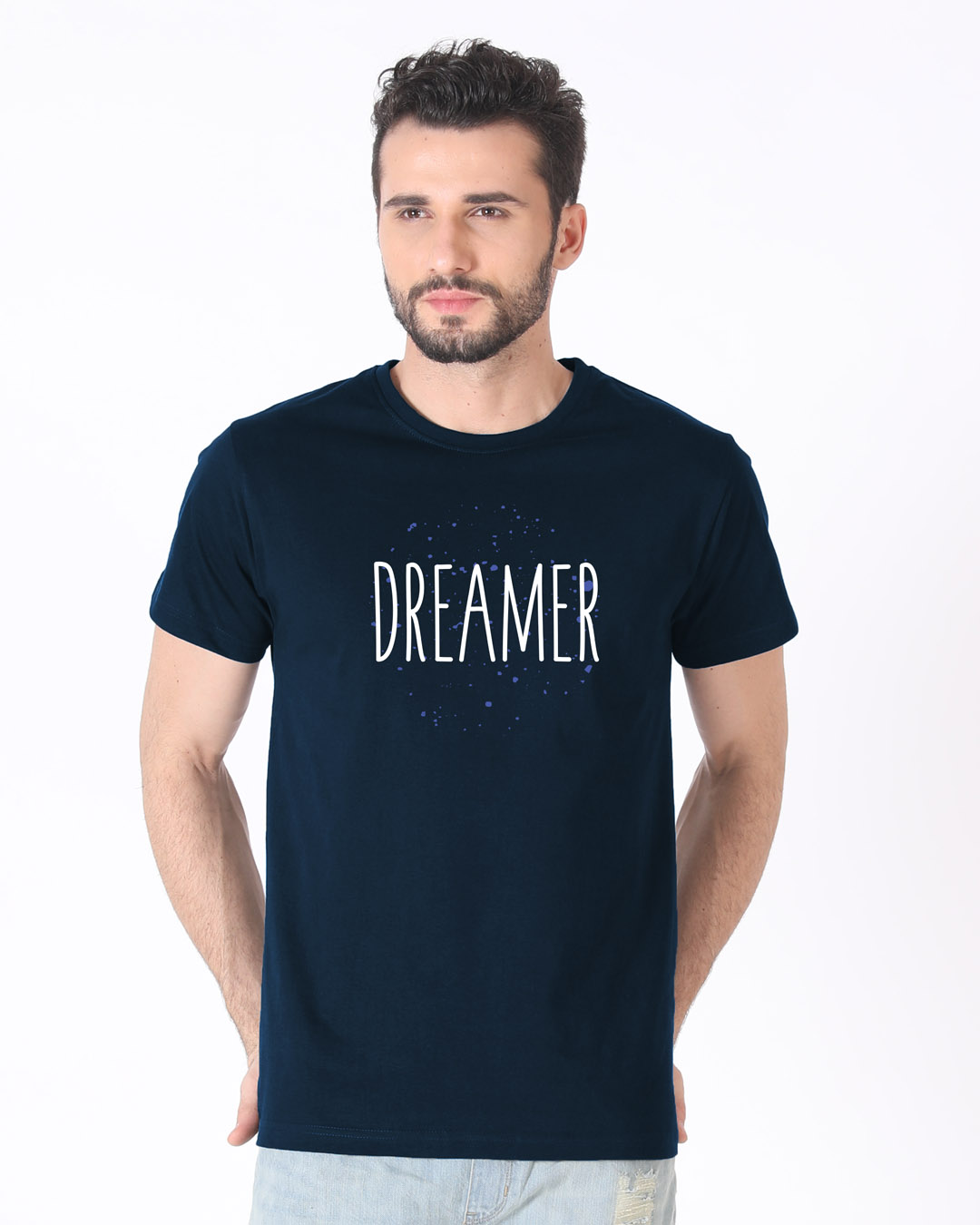 Shop Dreamer Typo Half Sleeve T-Shirt-Back