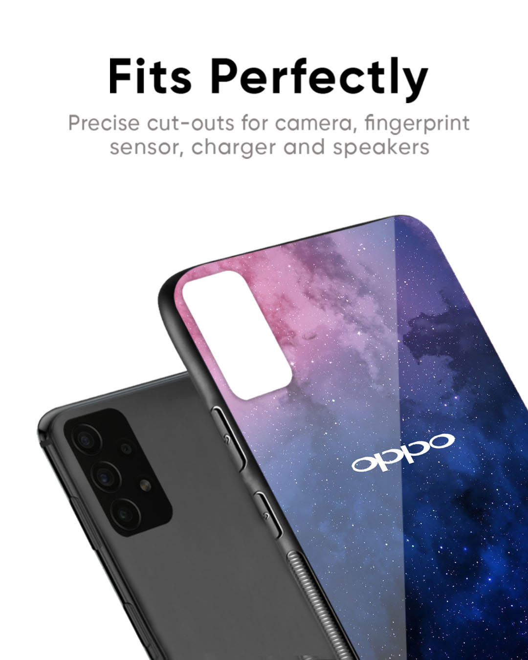 Shop Dreamzone Premium Glass Case for Oppo Reno8T 5G (Shock Proof, Scratch Resistant)-Back