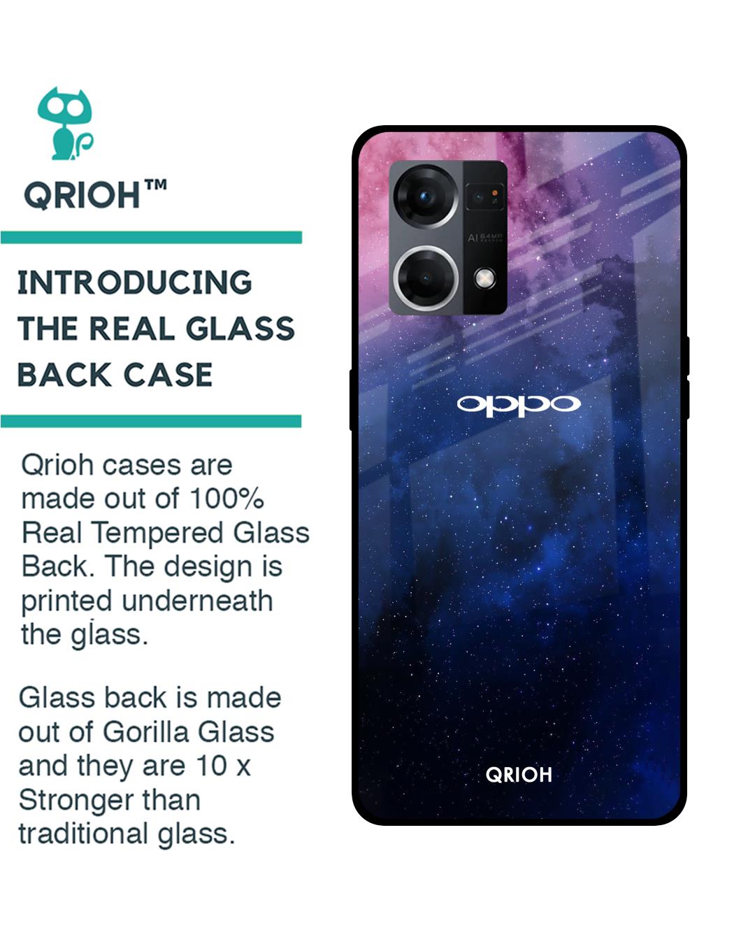 Shop Dreamzone Printed Premium Glass Case For Oppo F21s Pro (Shock Proof,Scratch Resistant)-Back