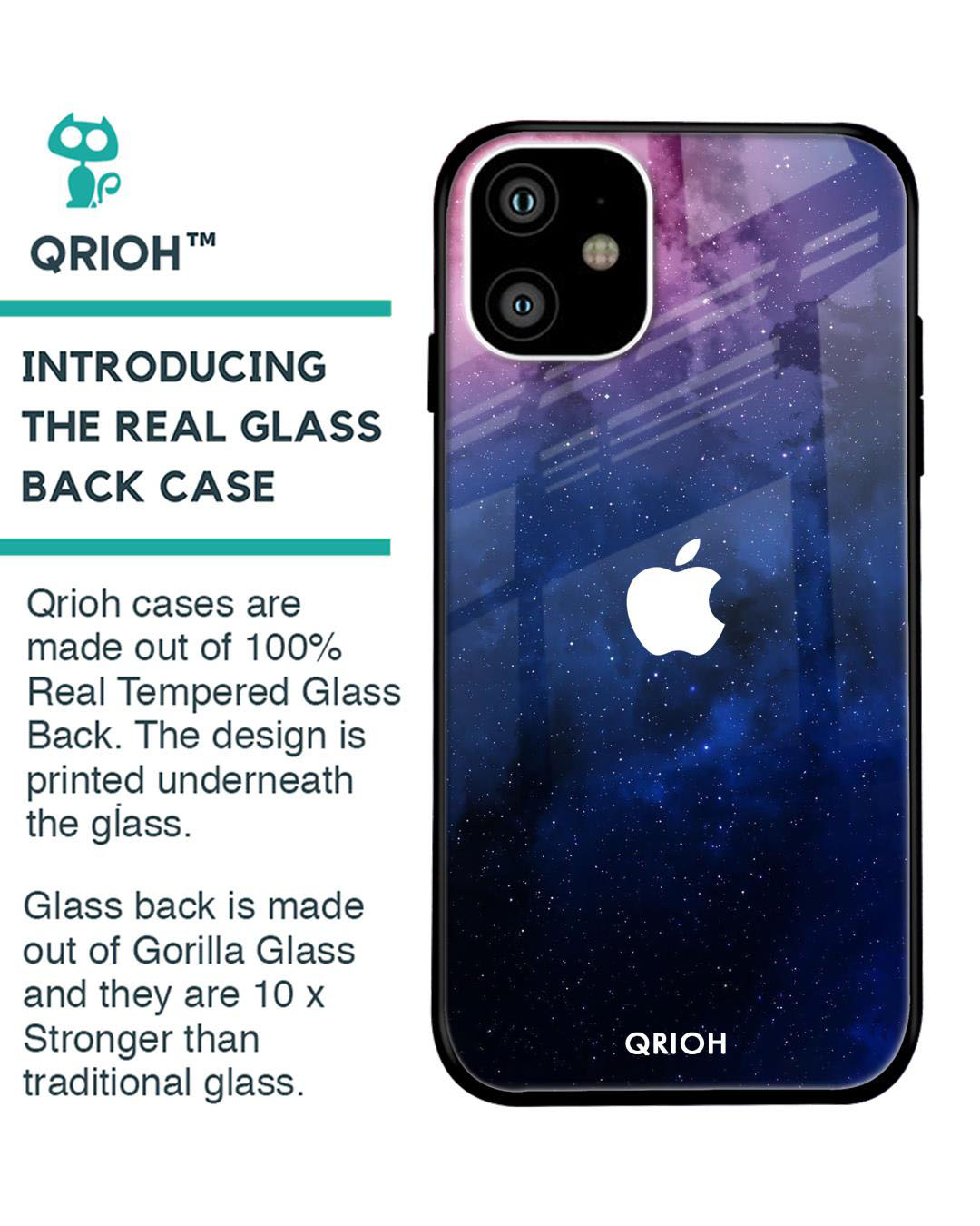 Shop Dreamzone Printed Premium Glass Cover for iPhone 11 (Shock Proof, Lightweight)-Back