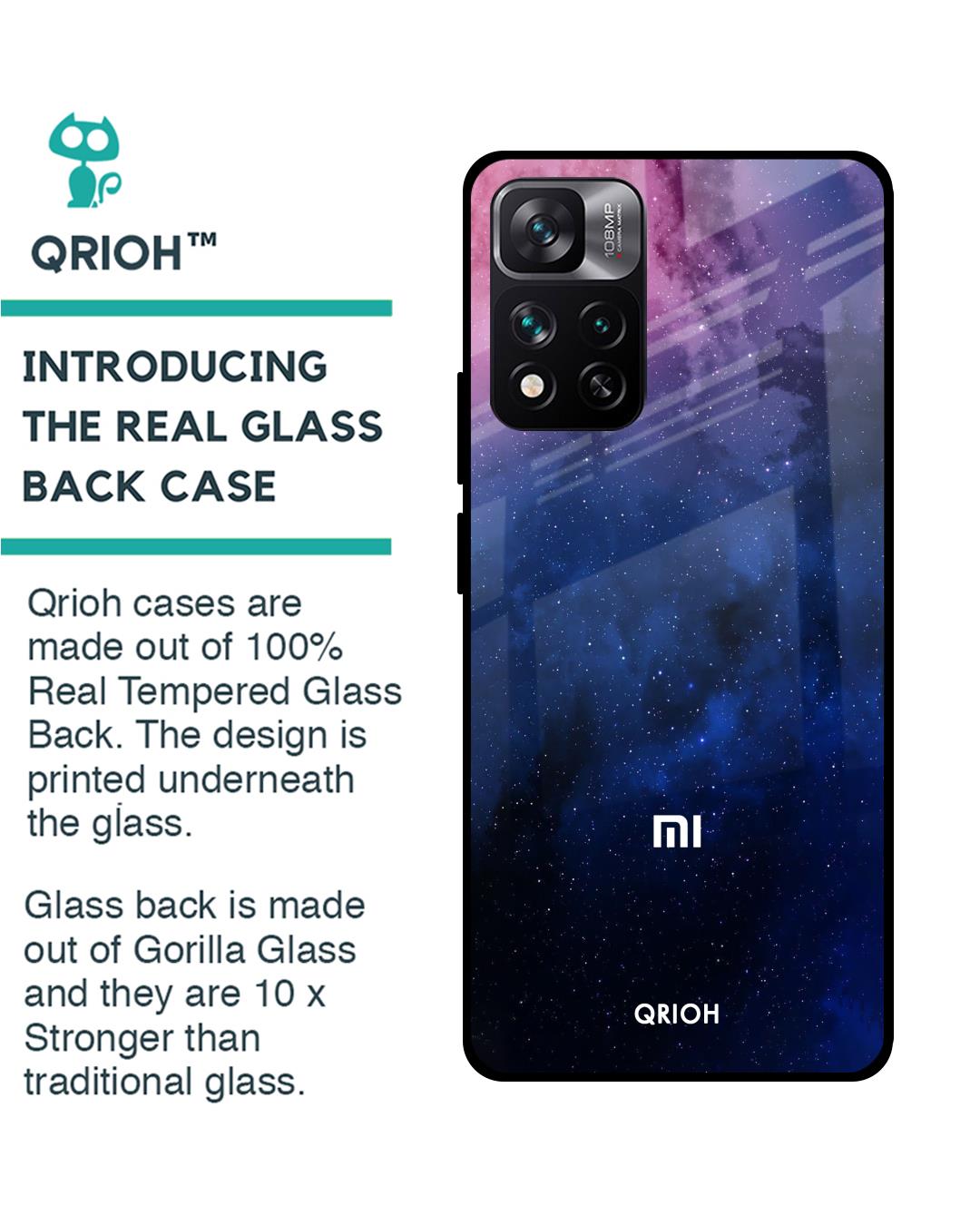 Shop Dreamzone Printed Premium Glass Cover For Mi 11i HyperCharge (Shock Proof, Lightweight)-Back