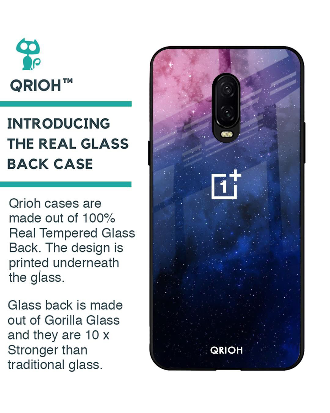 Shop Dreamzone Printed Premium Glass Cover for OnePlus 6T (Shock Proof, Lightweight)-Back