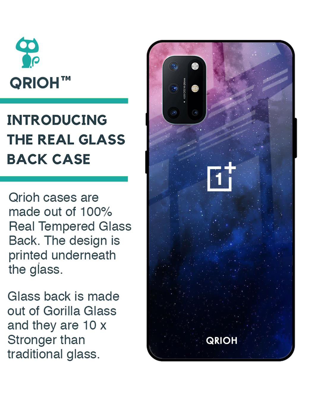 Shop Dreamzone Printed Premium Glass Cover for OnePlus 8T (Shock Proof, Lightweight)-Back