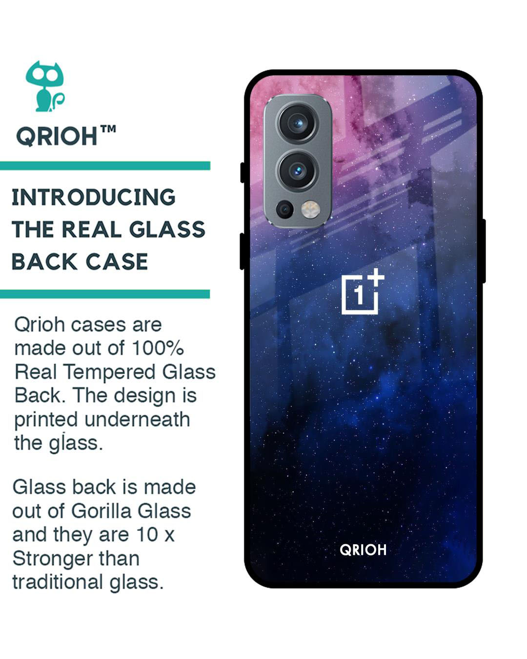 Shop Dreamzone Printed Premium Glass Cover for OnePlus Nord 2 (Shock Proof, Lightweight)-Back