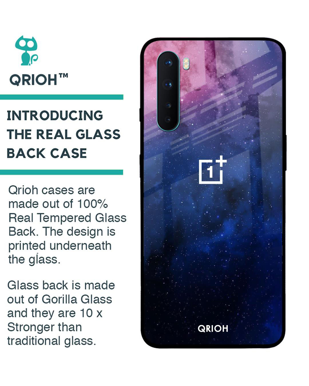 Shop Dreamzone Printed Premium Glass Cover for OnePlus Nord (Shock Proof, Lightweight)-Back