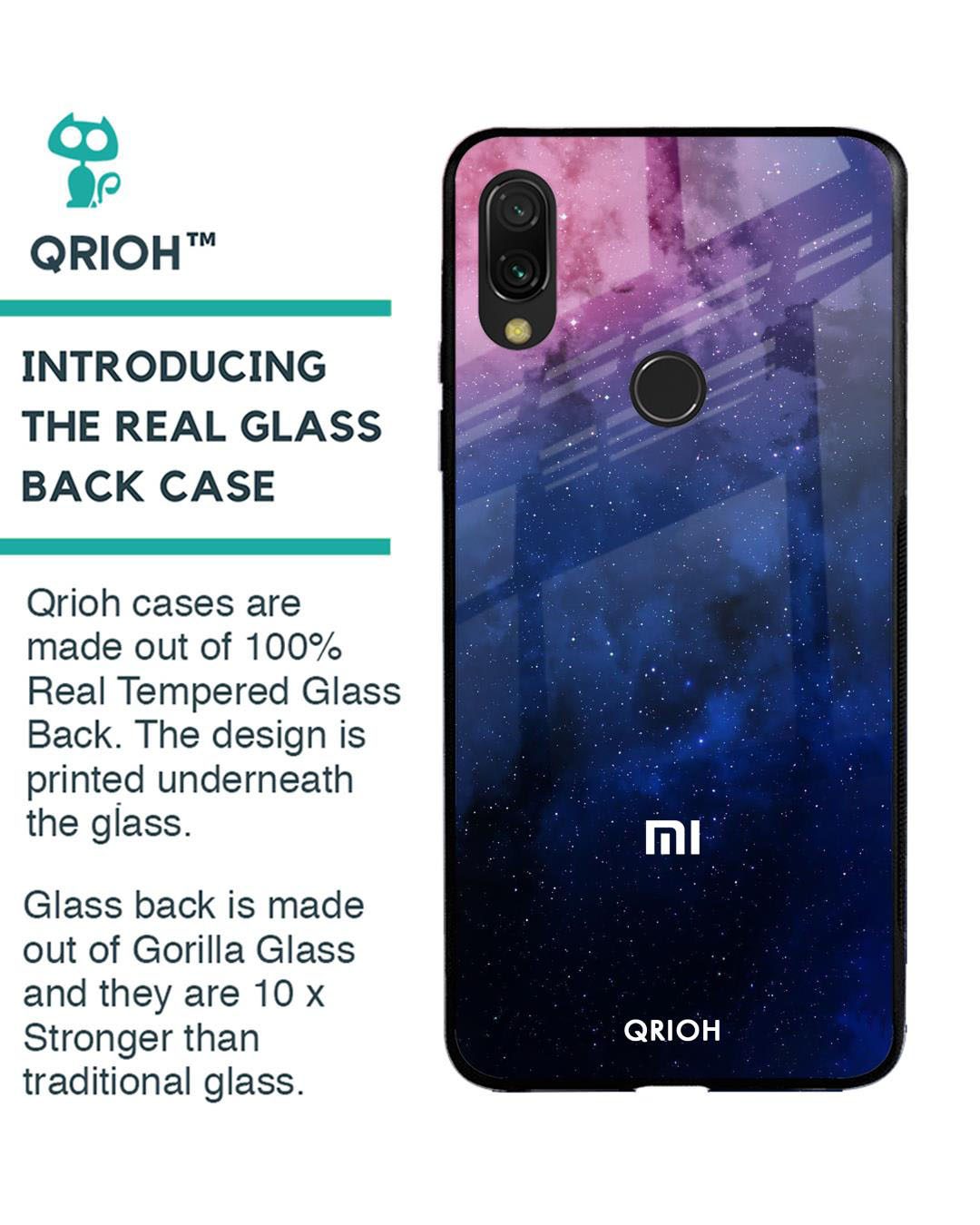 Shop Dreamzone Printed Premium Glass Cover for Xiaomi Redmi Note 7 Pro (Shock Proof, Lightweight)-Back