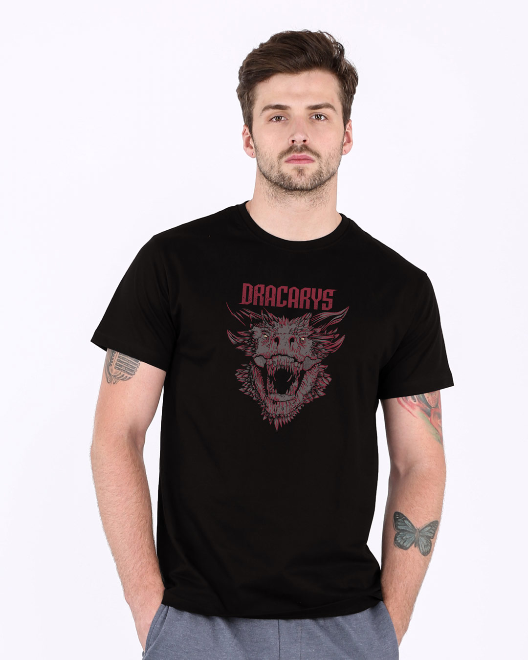Shop Drogon Dracarys Half Sleeve T-Shirt (GTL)-Back