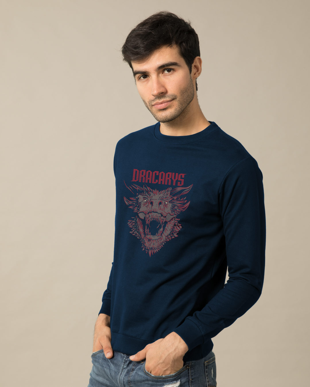Shop Drogon Dracarys (GTL) Fleece Light Sweatshirt-Back