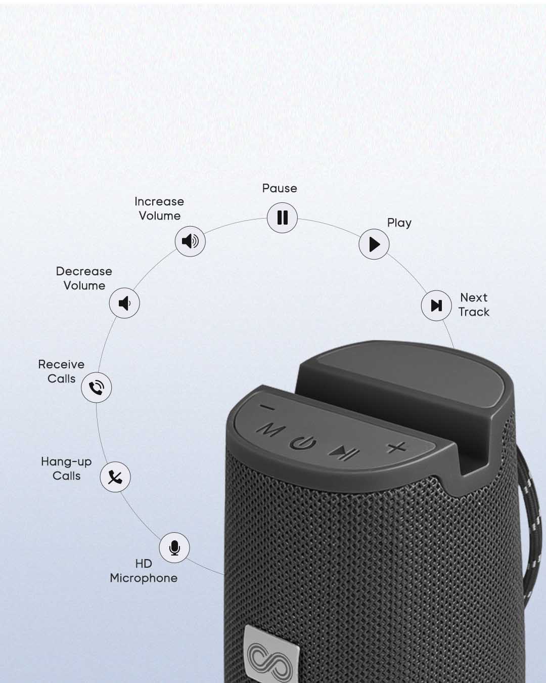 Shop DROM Premium TWS Bluetooth Speaker-Back