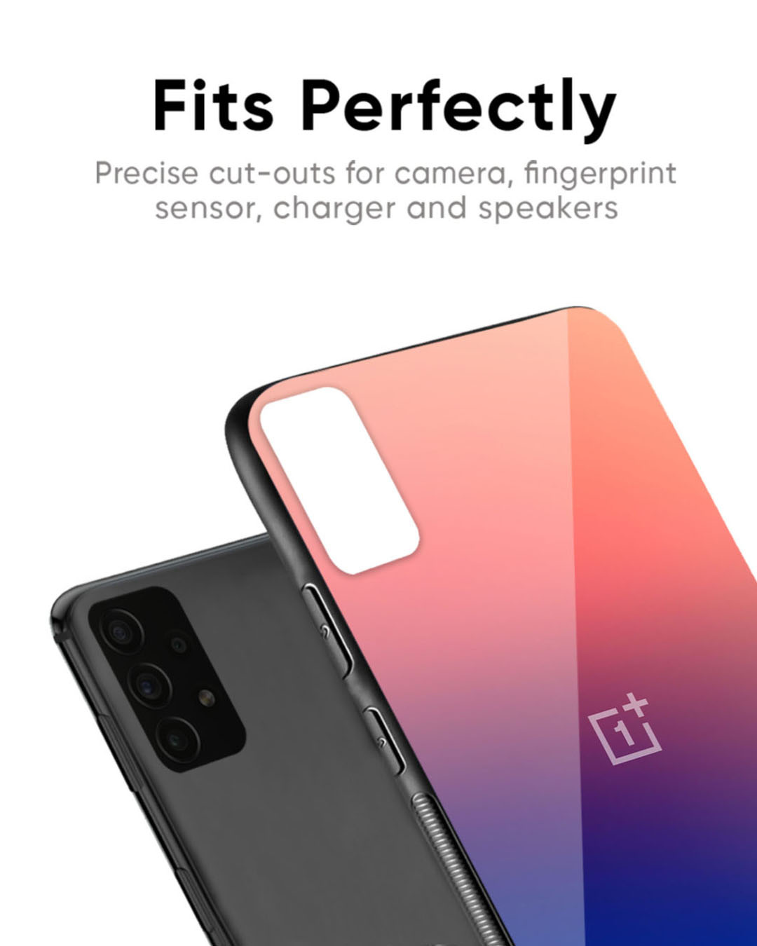 Shop Dual Magical Tone Premium Glass Case for OnePlus 7 (Shock Proof, Scratch Resistant)-Back
