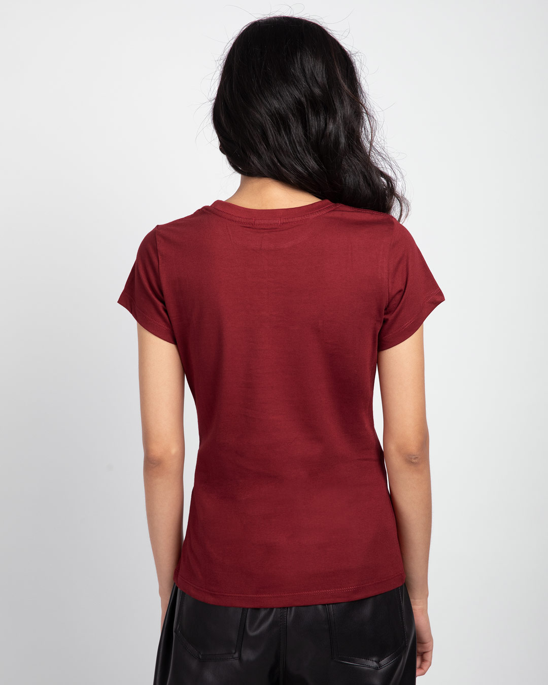Shop Duck Happy Vibes Half Sleeve T-Shirt (DL) Scarlet Red-Back