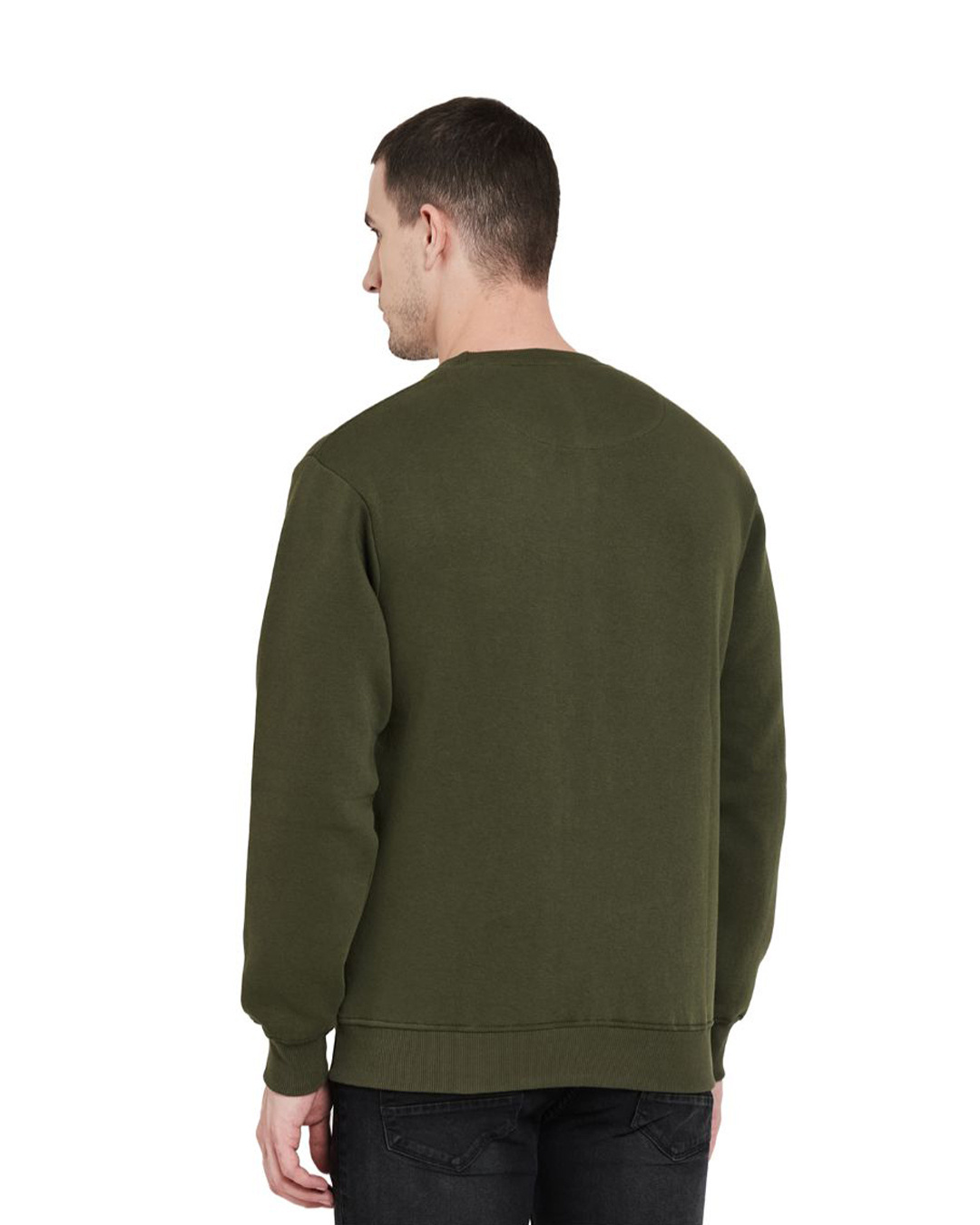 Shop Men Round Neck Full Sleeve Sweatshirt-Back