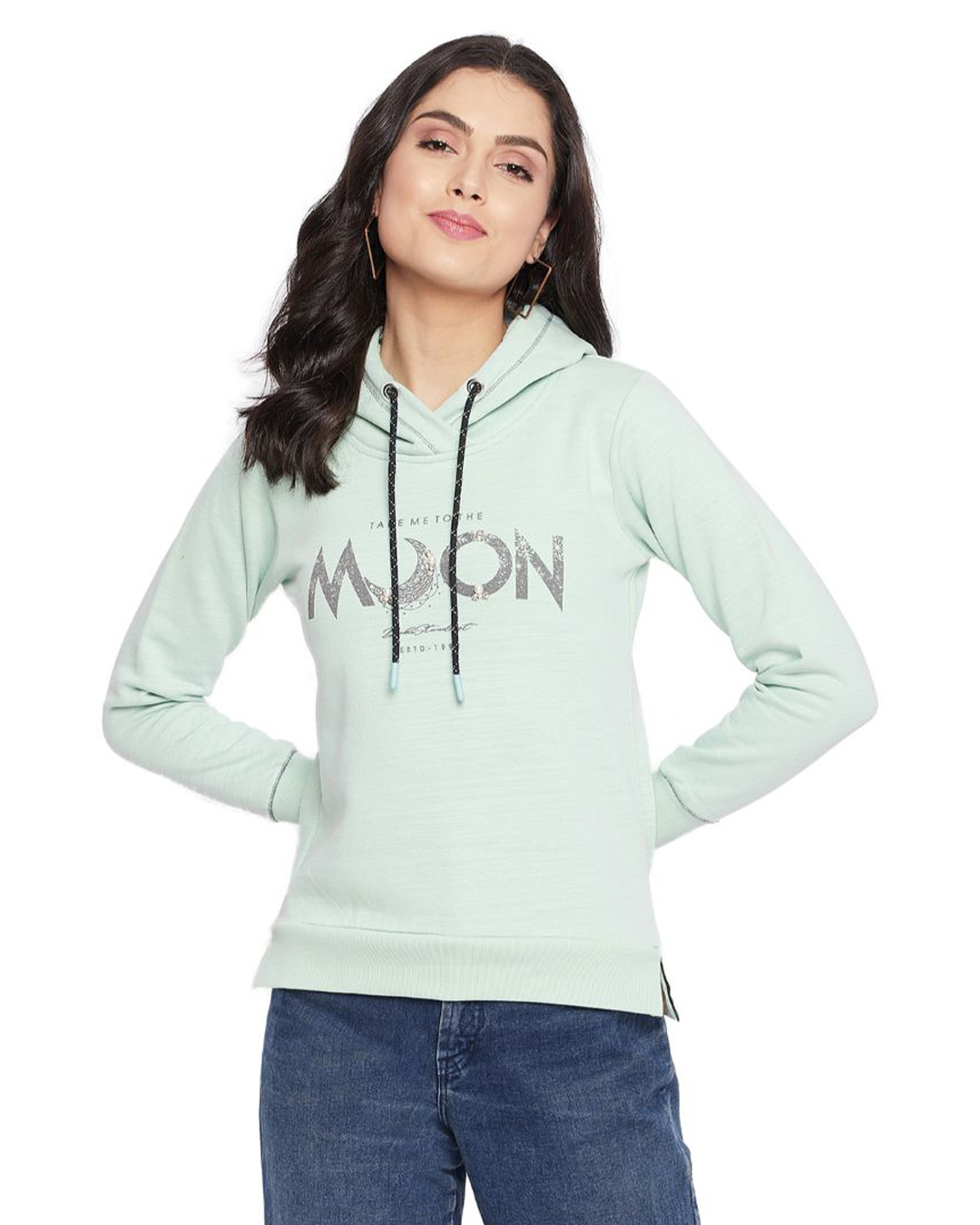 Buy Duke Women's Full Sleeve Hood Smart Fit Sweatshirt Online at Bewakoof