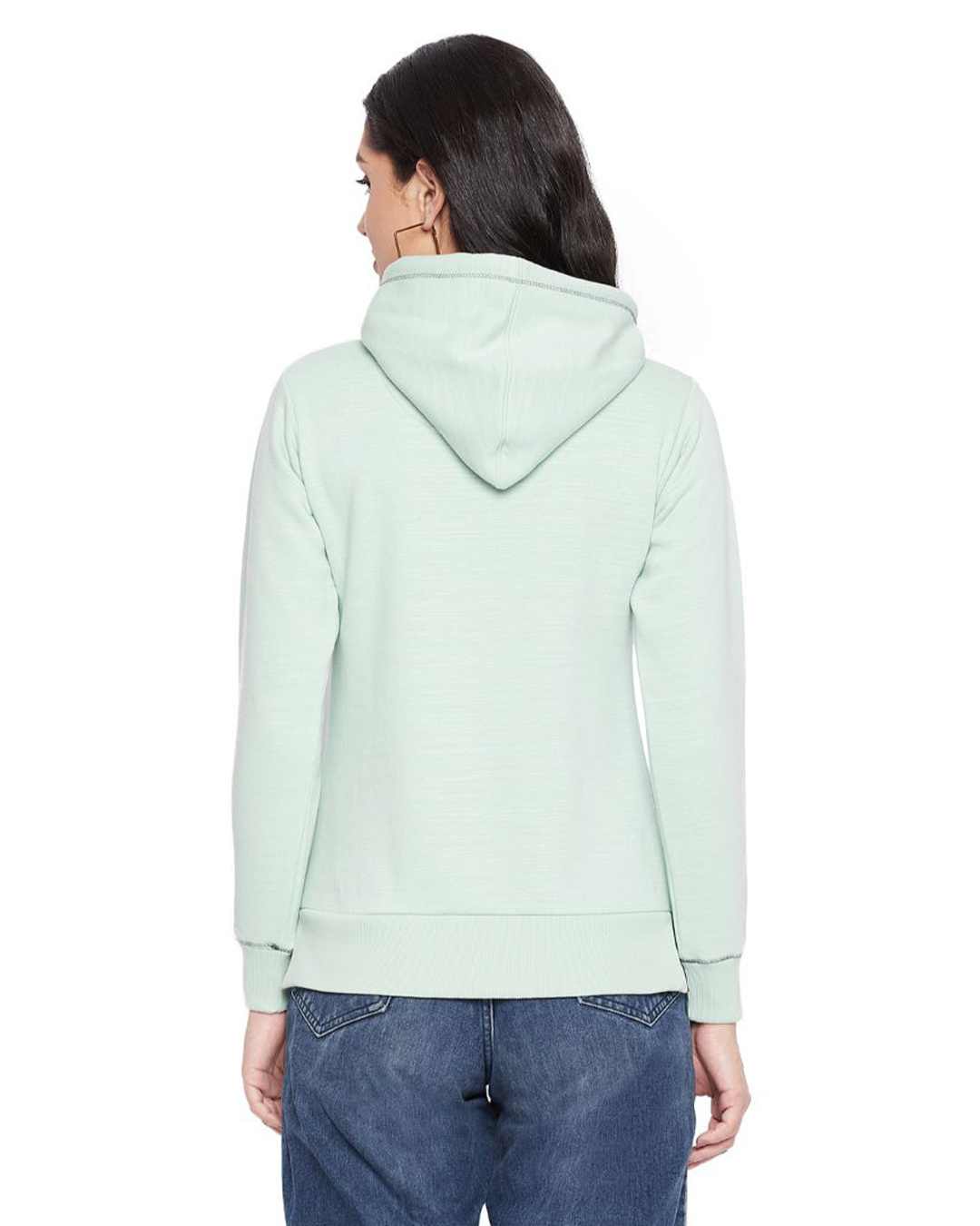 Shop Women's Full Sleeve Hood Smart Fit Sweatshirt-Back