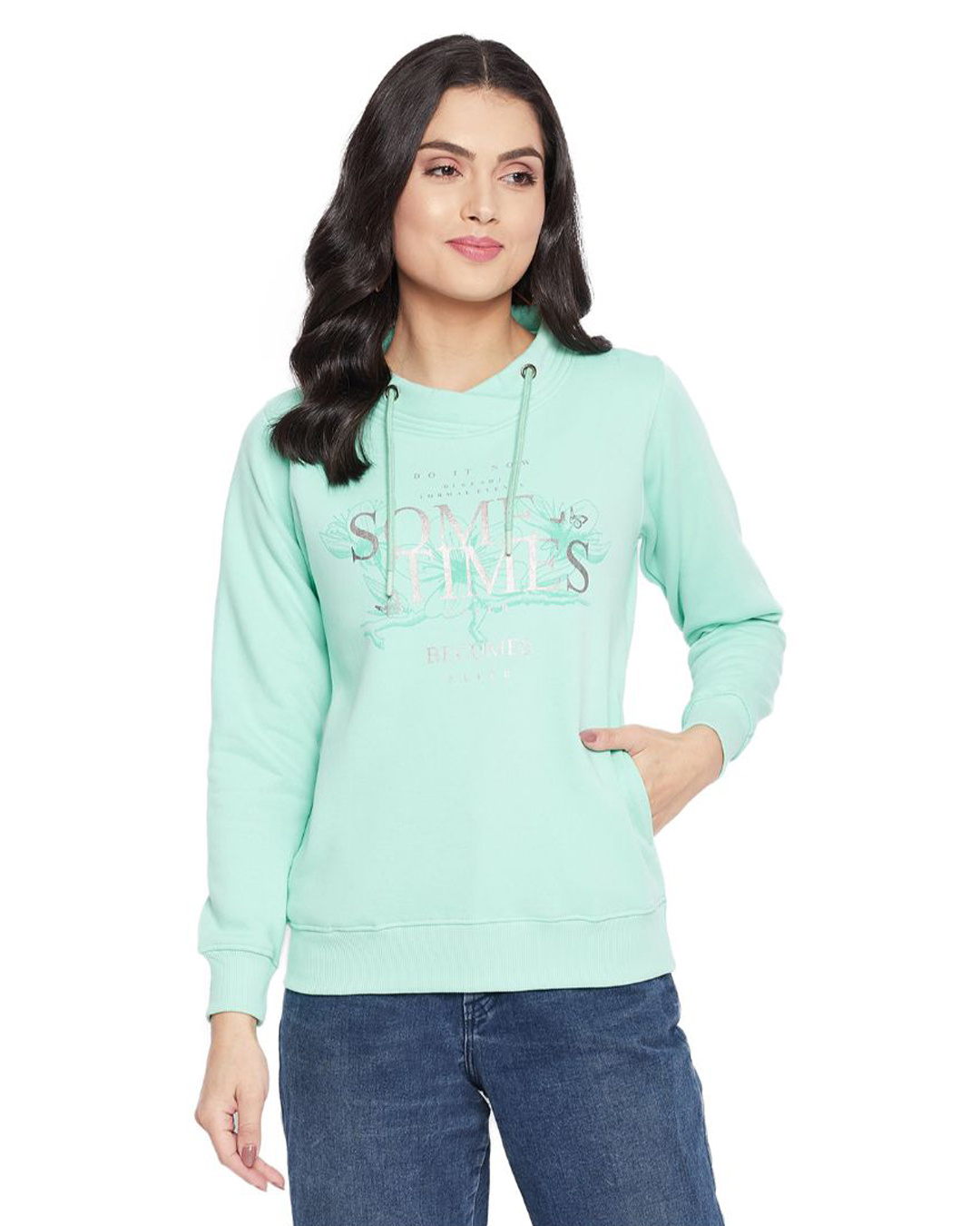 Buy Duke Women's Full Sleeve Round Neck Sweatshirt Online at Bewakoof