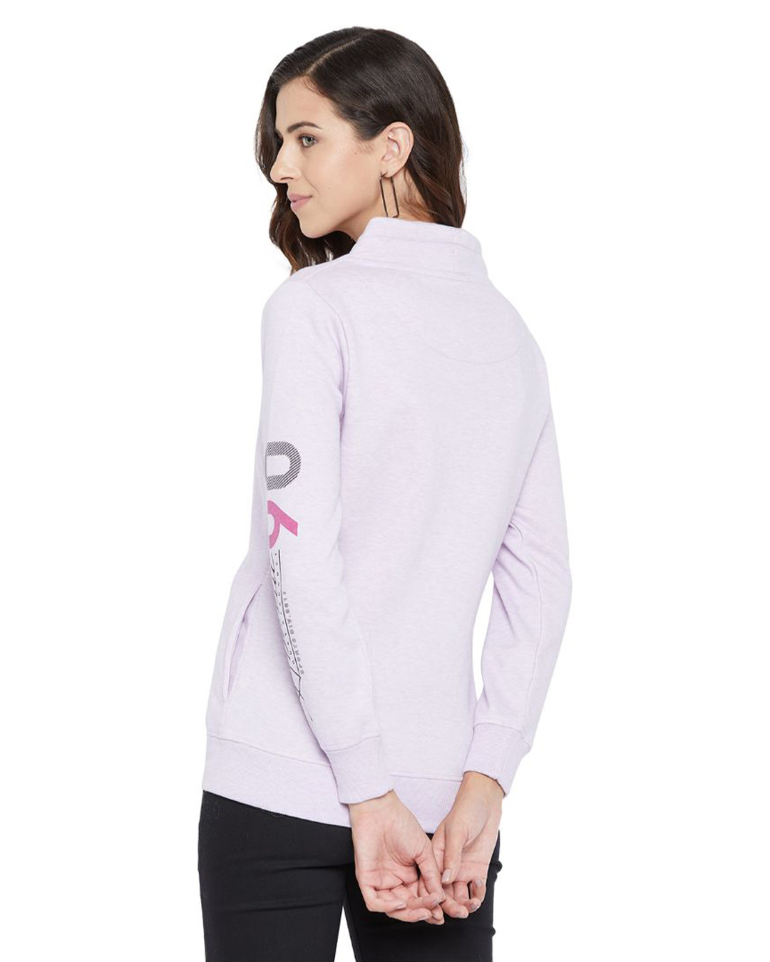 Shop Women's Full Sleeve T Neck Smart Fit Sweatshirt-Back