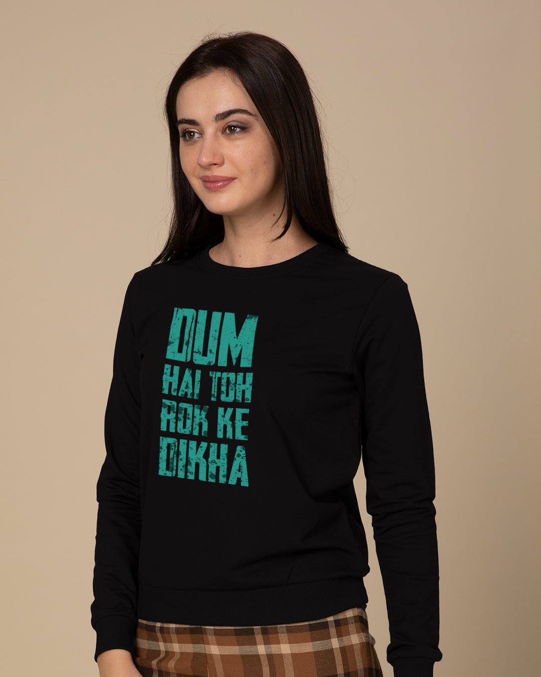 Shop Dum Hai Toh Light Sweatshirt-Back
