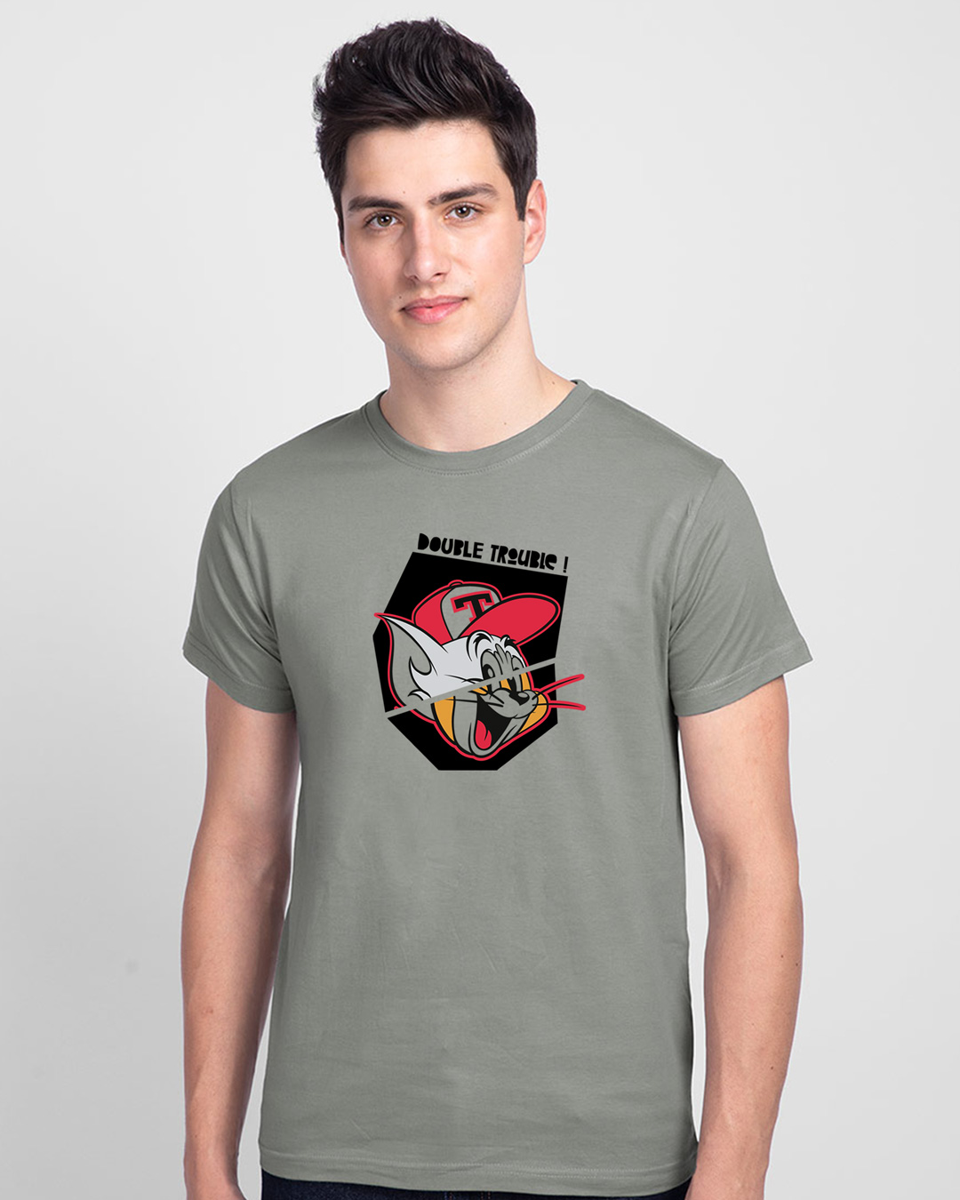 Shop Duo Half Sleeve T-Shirt Meteor Grey (TJL)-Back