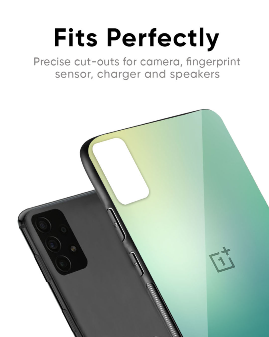 Shop Dusty Green Premium Glass Case for OnePlus 7 (Shock Proof, Scratch Resistant)-Back