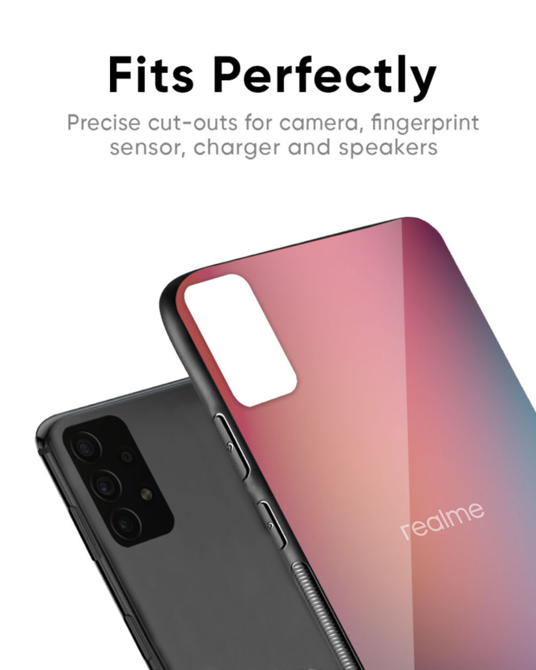 Shop Dusty Multi Gradient Premium Glass Case for Realme 11 Pro Plus 5G (Shock Proof, Scratch Resistant)-Back