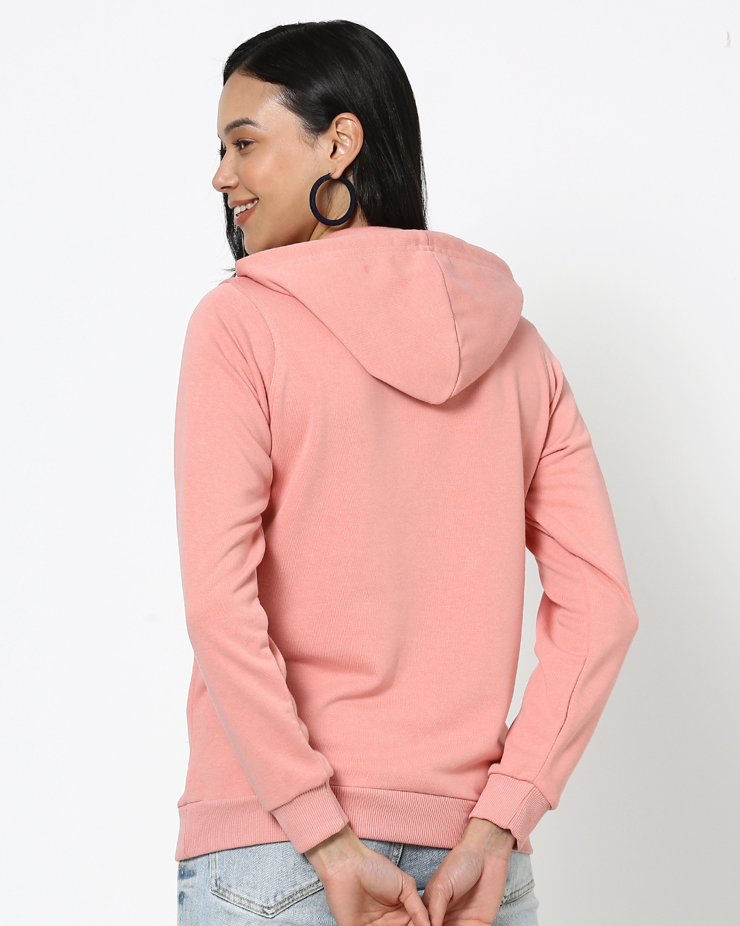 Shop Women's Pink Plus Size Hoodie-Back