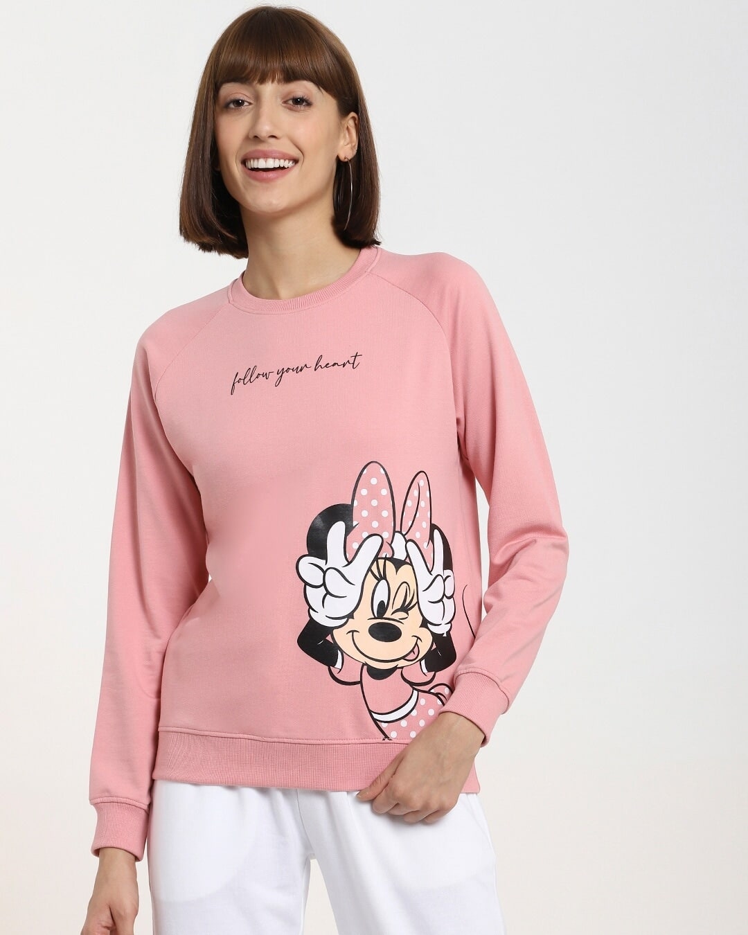 Shop Dusty Pink Plus Size Fashion Sweatshirts-Back