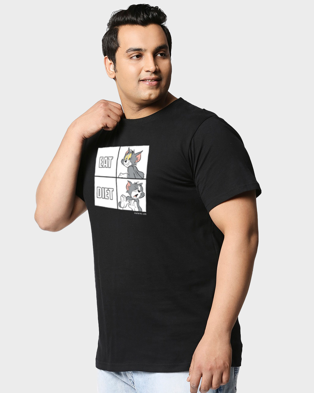 Shop Eat Diet (TJL) Half Sleeve Plus Size T-Shirt-Back