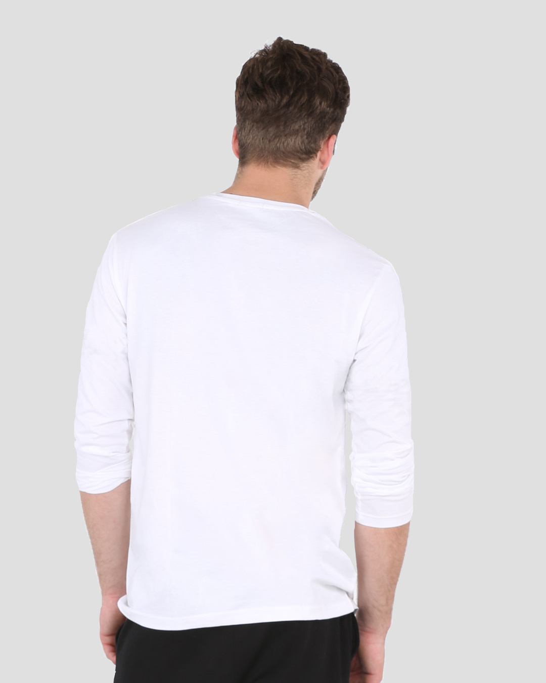 Shop Eat Sleep Garba Repeat Full Sleeve T-Shirt White-Back