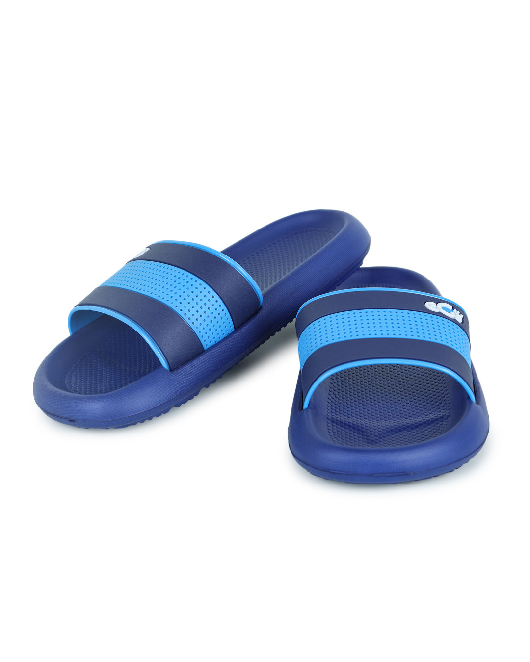 Buy Ego Shoes Men Blue Colorblock Synthetic Sliders Online in India at